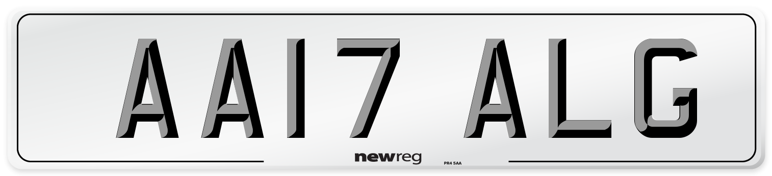 AA17 ALG Number Plate from New Reg